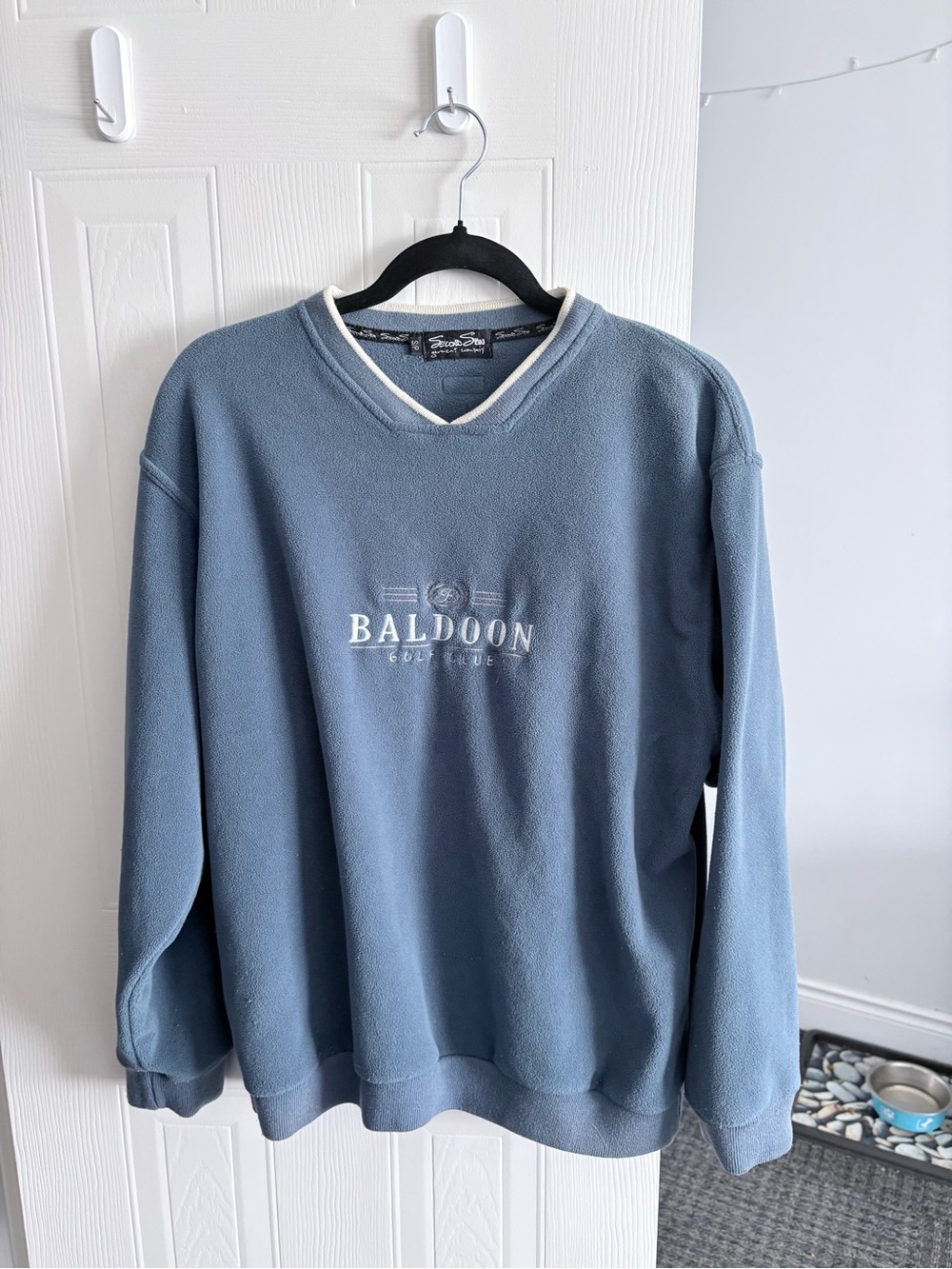 Dusty Blue V-Neck Pullover Sweater